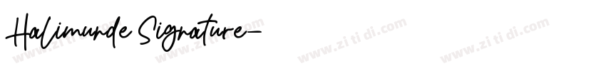 Halimunde Signature字体转换